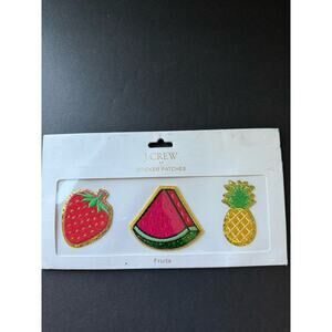J Crew Fruit Sticker Patches Whimsy Set (3) Colorful New